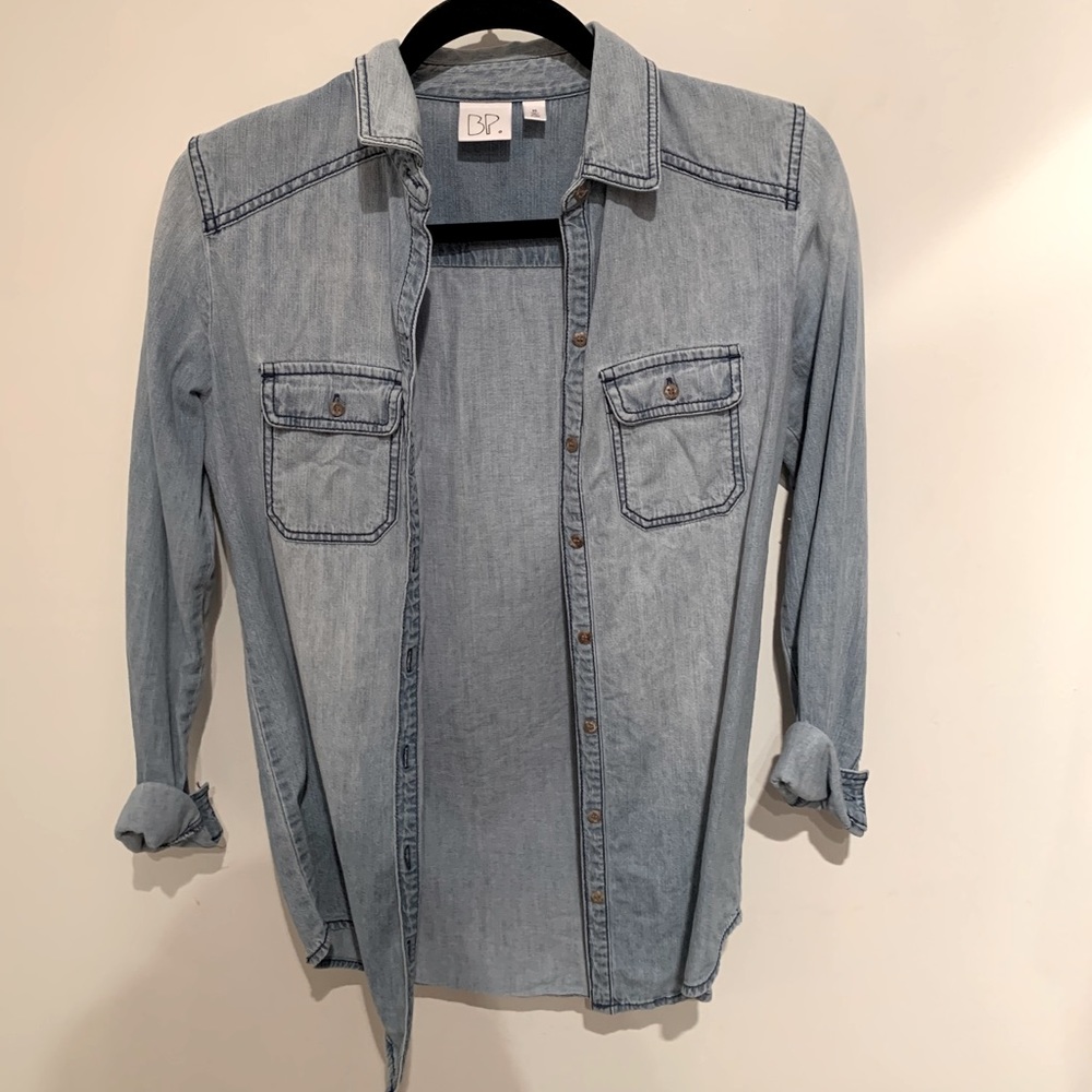 Nordstrom BP. blue cotton button up